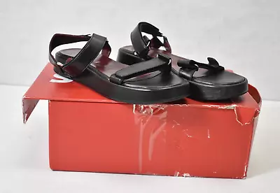 Staud Liz Quarter Strap Womens Sandals Black/Maroon Size 7 Outdoor Shoes • $139.99