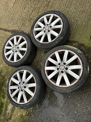 VW GOLF MK6 GTI GTD 17 INCH 5 STUD PORTO ALLOY WHEEL 7.0X17 H2 MK5 Wheels Tyres • $372.57