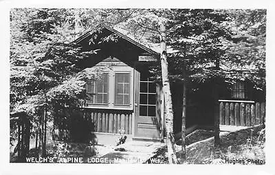 RPPC Manitowish Wisconsin   WELCH'S ALPINE LODGE   Hughes Photo  Postcard • $4.25