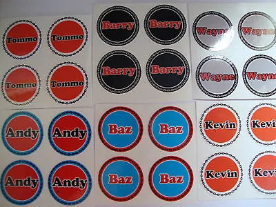 12 Lawn Bowls Stickers 1  Names New Crown Green Bowls Flat Green Indoor Bowls    • £2.99