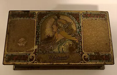 Vintage Whitman's Salmagundi Chocolate Metal Tin Art Deco Nouveau Advertising • $34.95