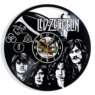 Led Zeppelin Vinyl Wall Clock Gift Birthday Holiday Art Home Decor Design Music • $13.99