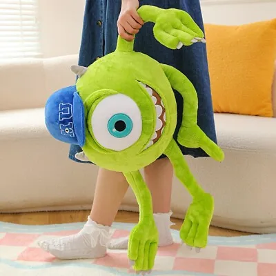 35CM Michael Wazowski Plush Doll Monsters University Mike Mr.Q Figure Xmas Gifts • $17.99