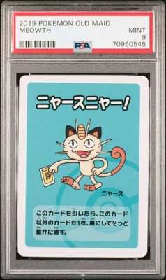 $10 • Buy Pokemon Center Japan Exclusive 2019 Old Maid - MEOWTH - PSA 9 MINT