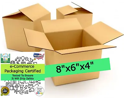 Cardboard Boxes 8 X 6 X 4  Inches Small Shipping Packaging Boxes 25 Pack USA • $31.23