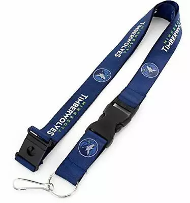 NBA Minnesota Timberwolves Logo On Navy Lanyard Detachable Buckle 23 X1  Aminco • $9.49