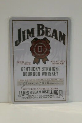 $10 • Buy JBRS3 JIM BEAM  Metal Sign New 30 Cm H X 20 Cm W