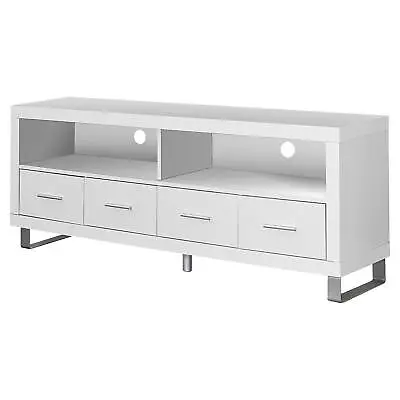 $117.86 • Buy Monarch Multimedia Entertainment Center TV Stand W/ Storage, White (Used)
