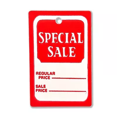 1000 All Purpose Small Red White Special Sale Unstrung Coupon Merchandise Tags • $17.95