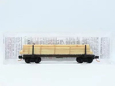 N Scale Micro-Trains MTL 11400080 40' Modern Log Car W/ Uprights & Load • $29.95