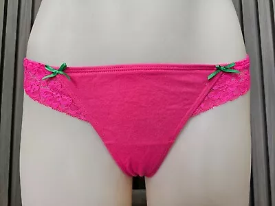 Victoria's Secret Ladies Thong Underwear Size Large Colour Hot Pink • $4.99