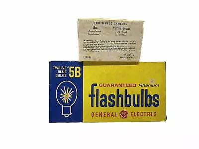 Box Of 12 General Electric GE Rhenium Blue Flashbulbs 5B New Old Stock • $14.77