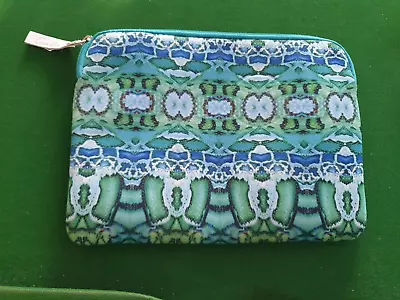 CAMILLA Green / Blue Clutch Pouch   27cm X 20cm • $49