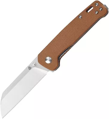 QSP Penguin Tan Micarta Handle Folding Liner Lock Knife D2 Blade Steel QS130-J • $15.50