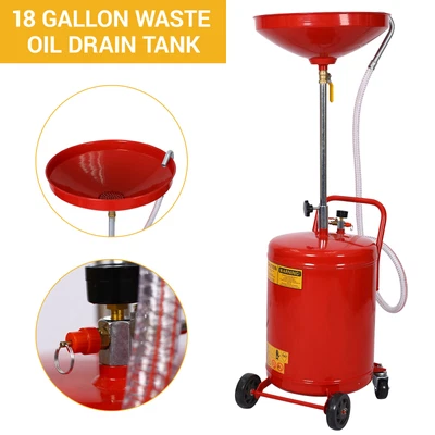$169.59 • Buy Portable 18 Gallon Waste Oil Drain Capacity Tank Air Operated Drainer Oil Change