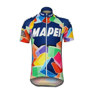 Retro Men 1993 Mapei Cycling Jersey Bicycle Jersey Bike Jersey Cycling Shirt Top • $20.63