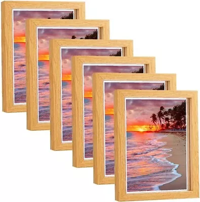 X6 Marsui Wood And Glass Frames Wall Mnt/Table Photos Or Canvas Prints Home Dec • $19.87