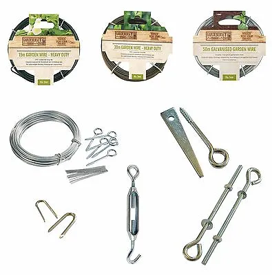 £5.13 • Buy Garden Wire - Fence Screening Kit - Vine Eye & Wire Strainers - Garden Staples