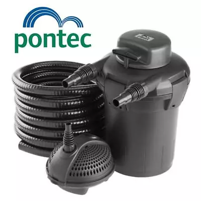 Pontec Pondopress 5000 Oase Filter Pond Filtration Kit Set With Uvc Pump & Hose • £123.69