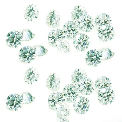 3.65ct VVS1-4pc6.50mmICE BLUE WHITE LOOSE ROUND MOISSANITE DIAMOND LOT FOR Ring • £0.78