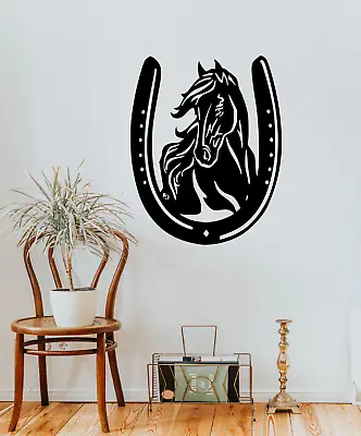 £9.98 • Buy Horse Inside A Horse Shoe Wall Art Animal Decal Sticker Transfer A64