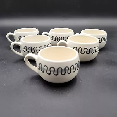 6 Metlox Poppytrail Aztec Cups MCM Atomic California Pottery • $24.99