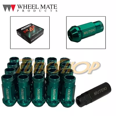 Muteki Sr48 Wheels Lug Nuts 12x1.5 1.5 Acorn Rim Extended Open End 20 Green H • $69.95