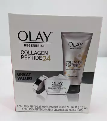 Olay Regenerist Collagen Peptide 24 Cream Cleanser And Hydrating Moisturizer Duo • $12.99