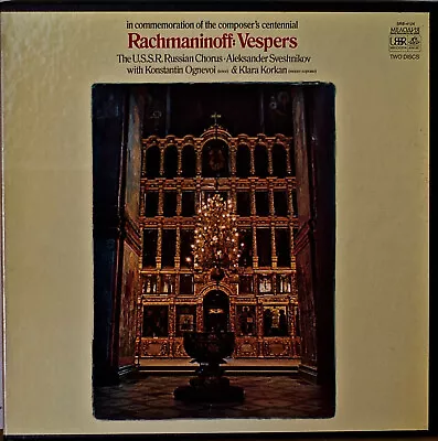 RACHMANINOFF: Vespers-1973 2LP BOX ANGEL/MELODIYA CENTENNIAL COMMEMORATION • $20.45