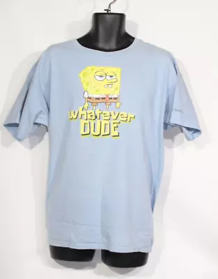 Vintage Universal Orlando T-Shirt XL Blue Sponge Bob Mens 2000s Graphic Tee Y2K • £17.99