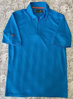 Mizuno Pro Collection Polo Golf Shirt Blue Men's Medium • $18