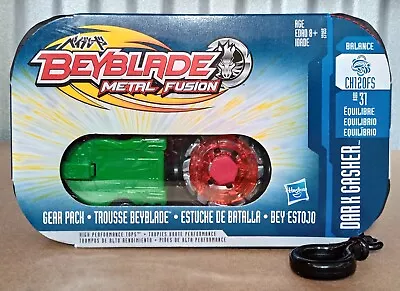 Beyblade Metal Fusion - Gear Pack Dark Gasher BB 31 With Case CH120FS Hasbro New • $59.99