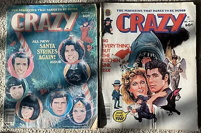 2X Crazy Magazines #45  & #35 Dec March 1978 Jaws Grease Vintage Stan Lee Marvel • $12.99