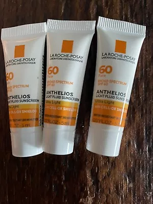 3 La Roche-Posay Anthelios 60 SPF WATERPROOF Sunscreen Travel Size UVA UVB FACE • $10