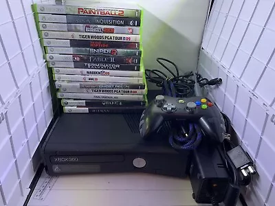 Xbox 360 E Console 4GB Bundle Wired Controller Power & HDMI Cord 15 Games • $150