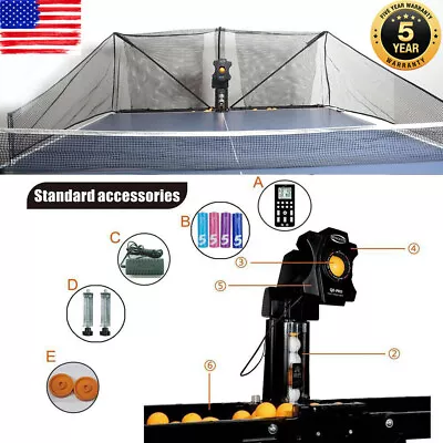 US Super Automatic Table Tennis Robot Ping Pong Pitching Machine Training + Net • $298