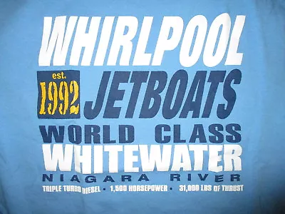 WHIRLPOOL JETBOATS T SHIRT Niagara River World Class Whitewater Blue Adult SMALL • $17.73