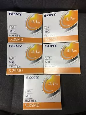 5 Sony Edm-4100c 4.1gb Magneto Optical Disk 512 Byte Mod Medical 5pcs 5.25mo • $34.99