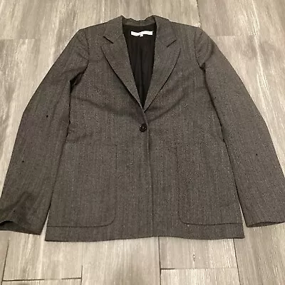 Veronique Branquinho Women Gray Wool Blazer Size 40 Eur Shoulder Pads* Flaw* • $20.80