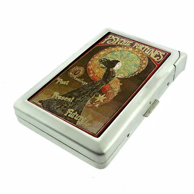 Vintage Gypsy Woman D8 Cigarette Case With Built In Lighter Metal Wallet  • $19.95