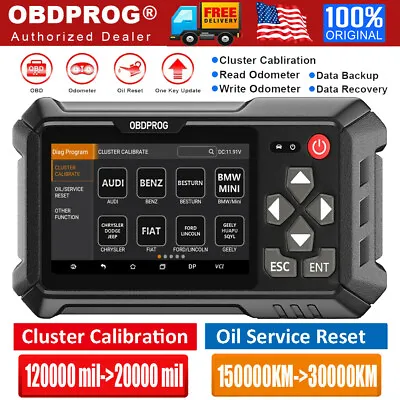 $409 • Buy OBDPROG M500 Mileage Adjustment OBD2 Scanner Oil Reset Odometer Correction Tool