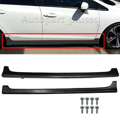 For 12-15 Honda Civic 9th GEN 4Dr 4-Door Sedans JDM Modulo Style Side Skirt RR • $88