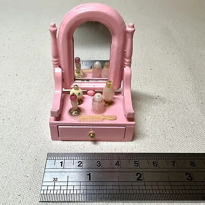 1:12 Miniature Dollhouse Pink Dressing Table Drawer Comb Cosmetic Perfume • $6.50