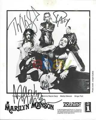 Marilyn Manson 8x10 Autographed Signed By 4 Early Promo Photo Reprint • $19.95