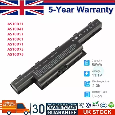 Battery AS10D31 AS10D41 AS10D61 AS10D75 For Acer Aspire 4741 5250 5336 5741 5742 • £13.99