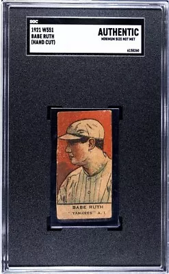 1921 W551 - Babe Ruth (Hand Cut) HOF SGC Authentic (260)!! • $1499.99