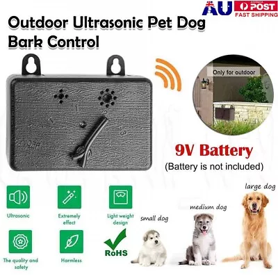 Outdoor Anti Bark Device Ultrasonic Dog Barking Control Stop Repeller Trainer • $22.51