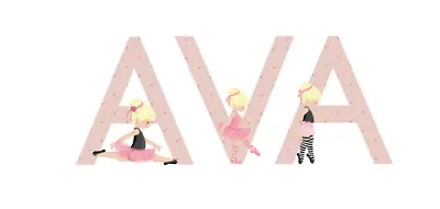 Personalised Kids Name Stickers Ballet Dancer Pink Heart Design Letters • £21.59