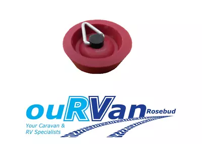 Caravan Sink Plug 25mm Small Red Rubber With Chain Hook CAMEC 006064 • $6.50