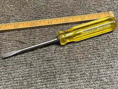 Vintage Stanley Bell System Yellow Handle Slotted Screwdriver USA  • $14